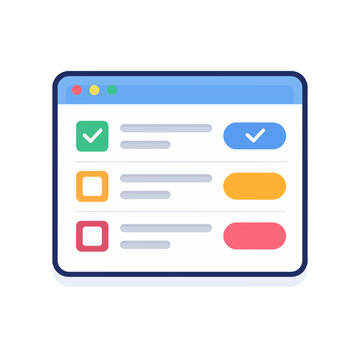 Checklist icon representing task completion and progress tracking on a digital interface, ideal for project management and productivity tools