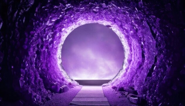 Mystical Purple Portal - A Journey Through Space and Time.