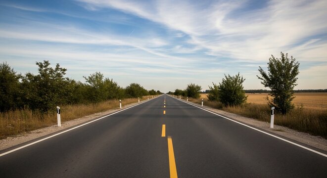 Road perspective sky