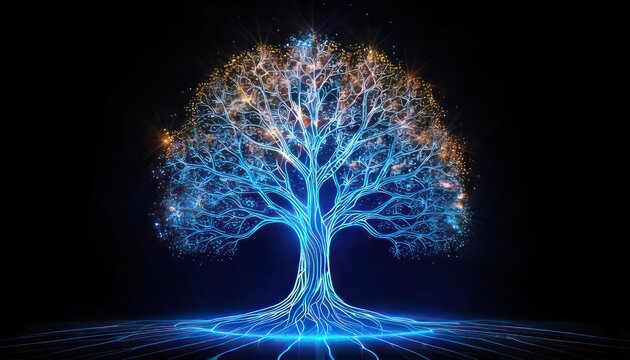 Mystical Tree of Life - A Digital Rendering of Interconnectedness.