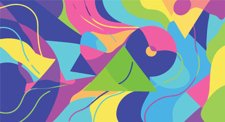 Fototapeta premium Colorful abstract shapes and patterns 2.