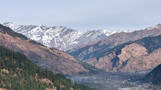  Snowy Mountain next to the normal mountains