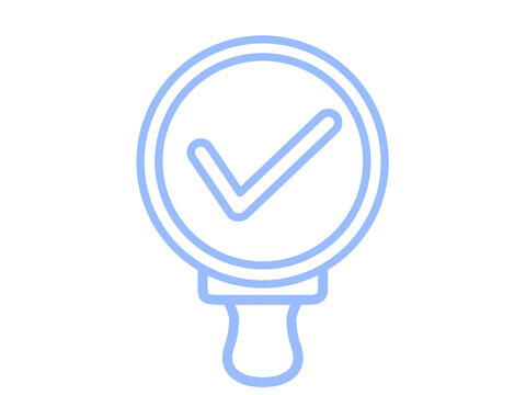 ハンコ　シンプル　ブルー