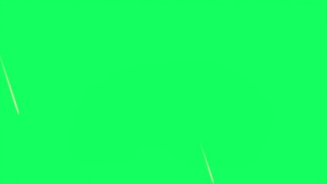 Falling stars motion graphics with green screen background, Glitter sparkle Asteroids Falling from the Sky, on chroma key, 3D Animation, Ultra High Definition, 4k video