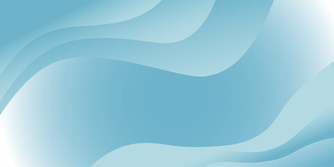 Fototapeta premium Abstract Blue Fluid Wave Background with Soft Gradients and Layered Shapes