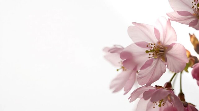 White background with single blossom and soft halo glow clean high end banner style