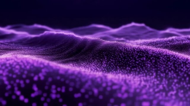 Purple Digital Wave Particles with Soft Glow
