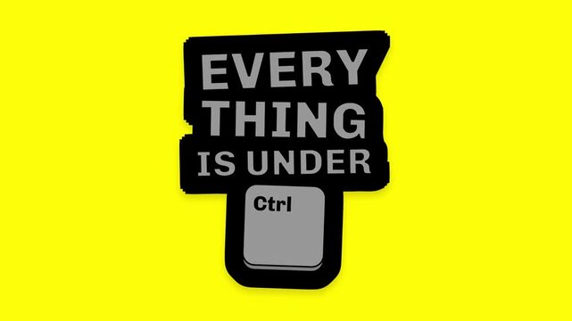 Everything Is Under Control - A Playful Typography Design Featuring the Ctrl Key Symbol