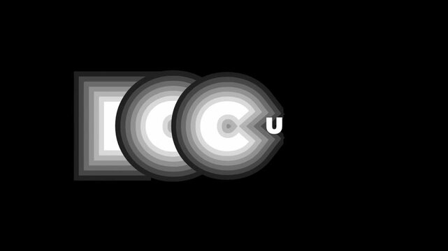 Retro Echo Typography Animation of the Word FOCUS