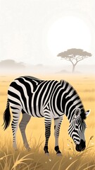 Fototapeta premium zebra in the wild