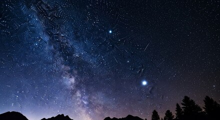 Night sky galaxy stars universe