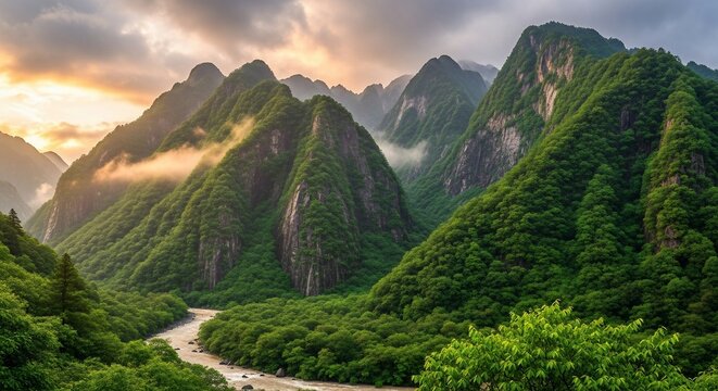 Mountain range landscape