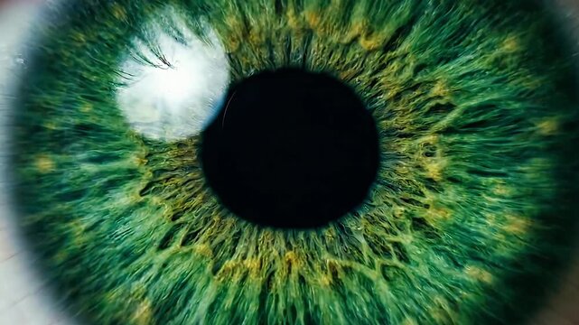 Vivid Emerald Green Human Eye Extreme Close Up