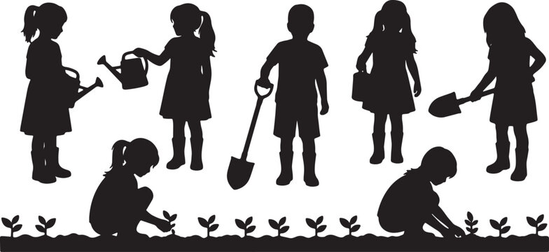 Kids Gardening and Planting Seeds