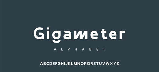 modern alphabet lowercase font. minimalist typography vector illustration design. modern alphabet font. Typography urban style fonts for sport, technology, digital, movie logo design © Nimra