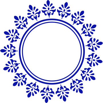 Blue Ornamental Frame