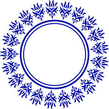 Blue Ornamental Frame