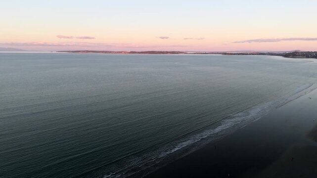 Orewa Beach Sunset Facing the Sea