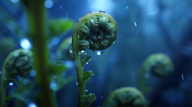 green plants with water drops
