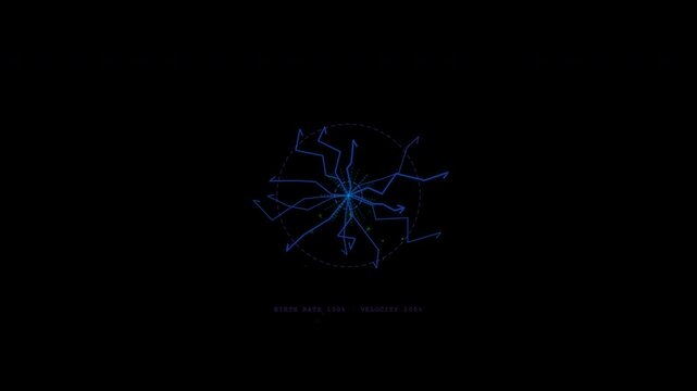 Glowing blue line drawing of neural activity or brain connection, suitable for medical or scientific projects. Brain neuron illustration for educational materials or neuroscience publications.