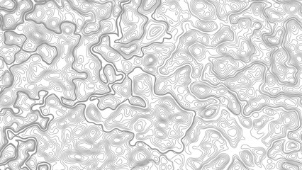 geographic contour mounted map discovery location background. The topo map creative discovery White wave spiral grid stripe line map topography. © Mst