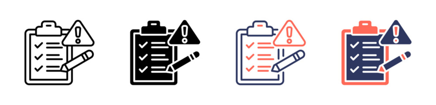 risk assesment icon set multiple style collection