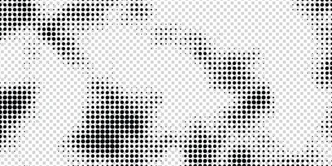 Fototapeta premium Modern light gradient halftone dots grunge wide background with clean composition, vibrant gradient blending and minimal noise texture, professional look, vector design
