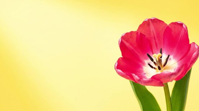 Light pastel yellow background with single flower soft pulse bright cheerful aesthetic scene