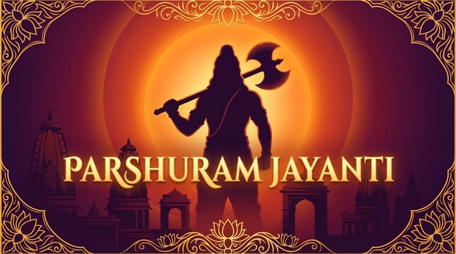 Parshuram jayanti poster illustration