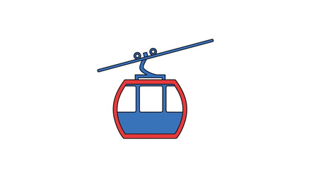 Cable Car Gondola Transportation Vehicle. © mukti