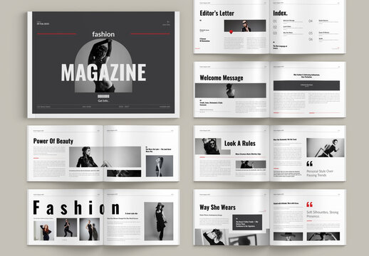 Fashion Magazine Landscape Template
