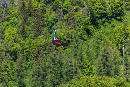 Overhead cable car Meiringen-Hasliberg in Bernese Oberland, Switzerland