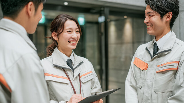セキュリティ会社で責任感を持って活躍する女性スタッフの信頼感あるポートレート