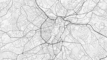 Fototapeta premium Sheffield City Map. Minimalist black and white line art poster for printing, wallpaper, wall art, and map resources for home and office decor