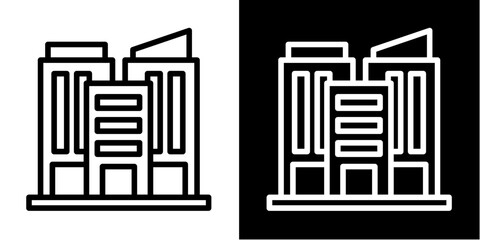 Apartment Building Icon Set White Style Collection © Infinity Innovation