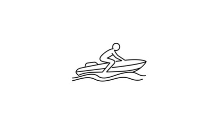 Jet Ski Rider Icon © nizar