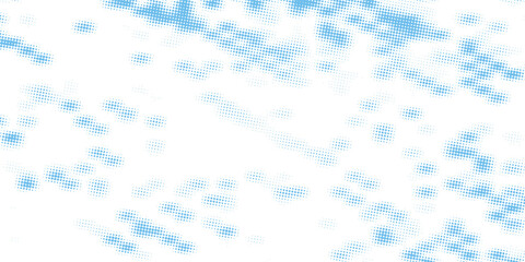 Obraz premium White abstract banner with blue dots pattern. Vector paper illustration.