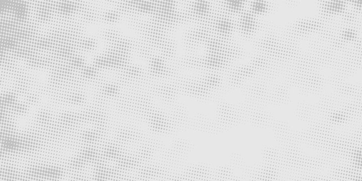White abstract banner with blue dots pattern. Vector paper illustration.