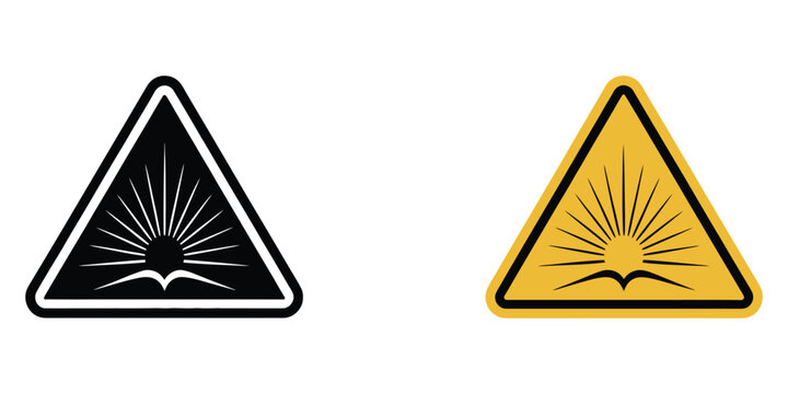 Explosive materials hazard sign in doodles flat and line stroke pack, hazard warning illustration set, explosive risk symbol