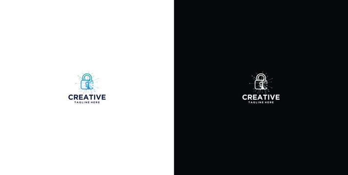 website design logo, cybersecurity services and technology