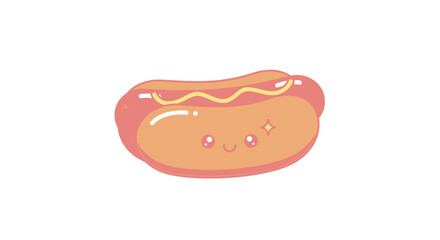 Fototapeta premium Hot dog with ketchup and mustard.