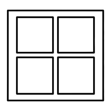 Four squares in a frame graphic with graphic element, geometric pattern