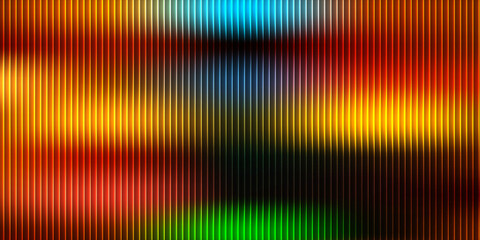 Vibrant colorful abstract light trails streak across dark space © Bidhan