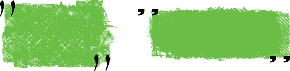 Obraz premium Quotation brush stroke frame set .Quotation mark dialog box .Grunge Box with place for your text. Text box frame.Vector 