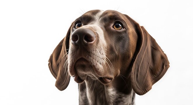 Close up portrait of a beautiful bluetick coonhound with expressive eyes