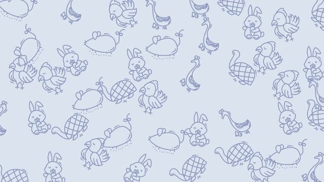 Video Showcasing A Tea Time Doodle Pattern Sequence.