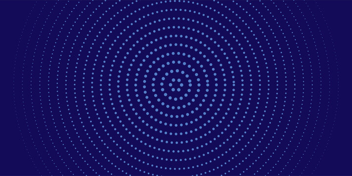Abstract blue glowing geometric lines on dark blue background. Modern shiny blue circle lines pattern. Futuristic technology concept. Suit for cover, poster, banner, brochure, header, website