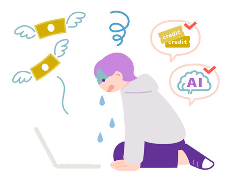 AI副業失敗で赤字　サブスク課金に青ざめる男性