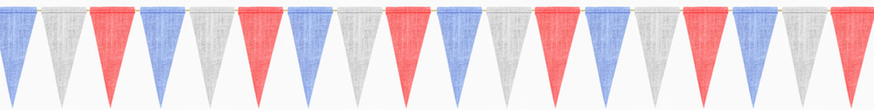 Guirlandes de fanions tricolores 