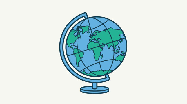 Globe Earth World Map Illustration.